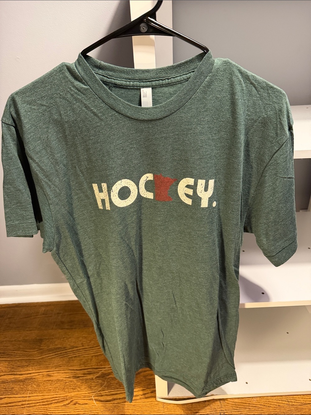 American Apparel Green 'Hockey' Logo Tee